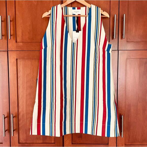 Pomander Place Americana Stripe Kira Dress Sleeveless Mini Size XL NEW - Picture 2 of 8